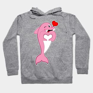 Dolphin Love Heart Hoodie